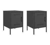 Bedside Cabinet Bedroom Nightstand Bed Side Table Bed Cabinet Steel vidaXL
