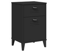 vidaXL Bedside Cabinet Side Table Nightstand Bed Table Black Engineered Wood