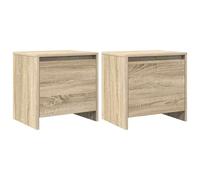 (concrete grey, 2) vidaXL 1/2x Bedside Cabinets Chipboard Side Cabinet Furniture Multi Colours