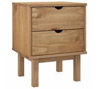 (Brown) vidaXL Bedside Cabinet Bed Table Telephone Stand Nightstand Solid Wood Pine