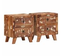 vidaXL Bedside Cabinet 2 pcs 40x32x46 cm Solid Wood Reclaimed bedside table