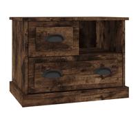 vidaXL Bedside Cabinet Smoked Oak 60x39x45 cm Durable
