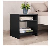 Bedside Cabinet Black 40x30x40 cm Engineered Wood Industrial 2-Compartment Slim