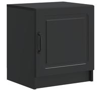 Bedside Cabinet Black 43x34.5x47cm Engineered Wood Vintage-Modern Nightstand Eco