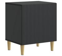 Bedside Cabinet Black 43x34.5x50cm Engineered Wood Vintage Modern Nightstand Eco
