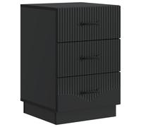 vidaXL Bedside Cabinet Black 43 x 41 x 63.5 cm Engineered Wood