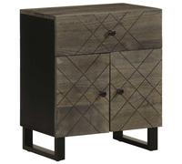 vidaXL Bedside Cabinet Black 50x33x60 cm Solid Wood Mango bedside table