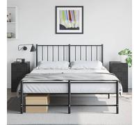 Bedside Cabinet Black Cold-Rolled Steel 34.5x39x62cm 3-Drawer Modern Design 2pcs