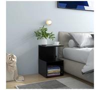 Bedside Cabinet Black Oak 35x35x55cm Engineered Wood Rustic Storage Compartment