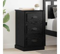 vidaXL Bedside Cabinet Black Oak 39 x 39 x 67.5 cm Engineered Wood