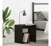 Vidaxl Bedside Tables Black Oak Engineered Wood 40 X 30 X 40 Cm Storage, Black