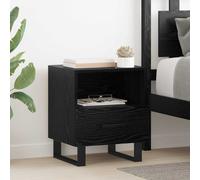 vidaXL Bedside Cabinet Black Oak 40 x 35 x 47.5 cm Engineered Wood