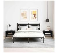 Bedside Cabinet Black oak 40 x 40 x 30 cm Engineered wood