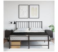Bedside cabinet Black Steel 36x39x50.5cm Industrial Nightstand Storage Drawer