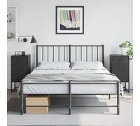 Bedside Cabinet Black Steel 36x39x78 cm Nightstand Storage Slim Modern Eco 2pcs