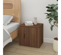Bedside Cabinet Brown Oak 50x39x47cm Engineered Wood Nightstand Storage Compact