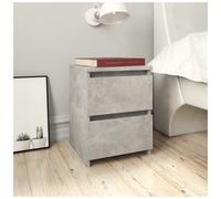 Bedside cabinet concrete grey 30x30x40cm engineered wood 2-drawer industrial bed