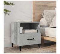 Bedside cabinet Concrete grey 40x35x47.5cm Engineered wood compactly nightstand