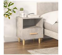 Bedside Cabinet Concrete Grey 40x35x47cm Engineered Wood Compact Storage Slim