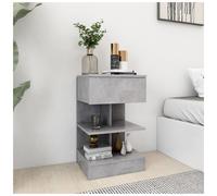 Bedside cabinet Concrete Grey 40x35x65 cm Engineered Wood Nightstand with Drawer