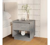 Bedside cabinet Concrete Grey 45x34x44 cm Engineered Wood Drawer Nightstand UK