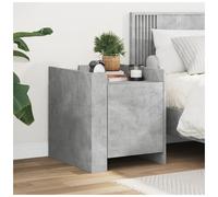 Bedside cabinet Concrete Grey 45x50x50 cm Engineered Wood Modern Storage -Slim