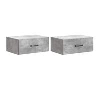 Wall-Mounted Bedside Cabinet Engineered Wood Table Nightstands Compact vidaXL