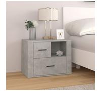 Bedside Cabinet Concrete Grey 60x36x45 cm Engineered Wood Rustic Drawer Compact