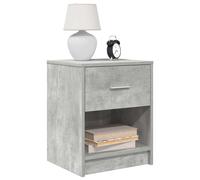 Bedside Cabinet Concrete Grey Engineered Wood 40x34x50 cm with Drawer x2pcs Set