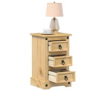 Bedside Cabinet Corona 35x32.5x58 cm Solid Wood Pine