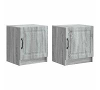Bedside Cabinet Engineered Wood Bedroom Nightstand Vintage Table Small vidaXL