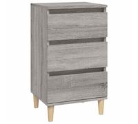 vidaXL Bedside Cabinet Bedroom Furniture Bedside Table Telephone Stand End Table Nightstand Bed Cabinet Grey Sonoma 40x35x70 cm Engineered Wood