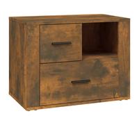Bedside Cabinet 2-Drawer Engineered Wood Old Wood 35x60x50cm Rustic Nightstand