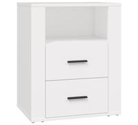 vidaXL Bedside Cabinet White 50x36x60 cm Engineered Wood