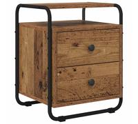Bedside Cabinet Engineered Wood Modern Furniture Bedroom Storage Decor vidaXL
