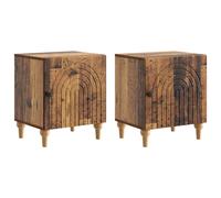 Bedside Cabinet Artisan Oak Engineered Wood 43 x 34.5 x 50 cm 2pc Nightstand Set
