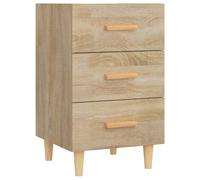 Bedside 3 Drawer Storage Cabinet, Chest of Drawers Side Table Shelf Bedroom