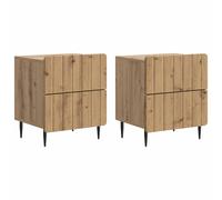 Bedside Cabinet Engineered Wood Nightstand Furniture Rectangular Modern vidaXL