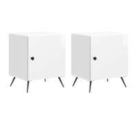 Bedside Cabinet Engineered Wood Nightstand Table Vintage Storage Small vidaXL