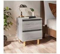Bedside Cabinet Grey Sonoma 40x35x50 cm Engineered Wood Drawer Mid-Century Slim