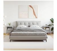 Bedside Cabinet Grey Sonoma 40x35x50cm Engineered Wood 1 Drawer Cube Shelf Matte