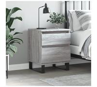 Bedside Cabinet Grey Sonoma 40x35x50cm Engineered Wood Rustic Storage Drawer UK