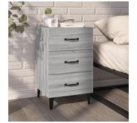 Bedside Cabinet Grey Sonoma 40x40x66 cm Engineered Wood Drawer & Cupboard Small