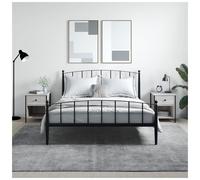 Bedside Cabinet Grey Sonoma 40x42x50cm Engineered Wood 1 Drawer Rustic withLegs