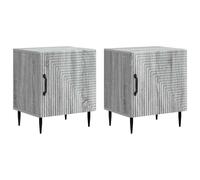 vidaXL Bedside Cabinet 2 pcs Grey Sonoma 43 x 34.5 x 50 cm