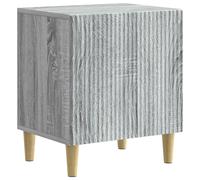 Bedside Cabinet Grey Sonoma 43x34.5x50cm Engineered Wood Vintage Modern Storage