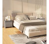 Bedside Cabinet Grey Sonoma 45x34x44.5 cm Engineered Wood 2pcs Nightstand Pairs