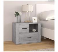 Bedside Cabinet Grey Sonoma 60x36x45 cm Engineered Wood Rustic Nightstand Store