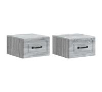 Wall-Mounted Bedside Cabinet with Drawer Engineered Wood Table Side vidaXL