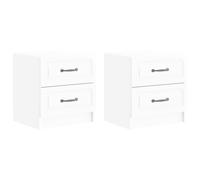 Bedside cabinet High gloss white 43 x 34.5 x 44.5 cm Engineered wood 4 drawer UK